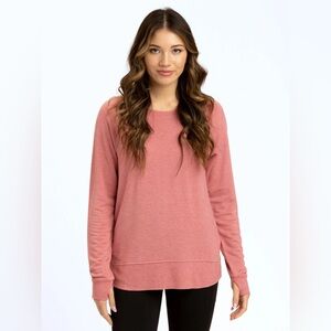 LEELU FEATHER FLEECE RAGLAN PULLOVER